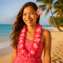 Collier de fleur rose