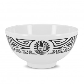 Melanine bowl Polynesian tattoo frieze and flag