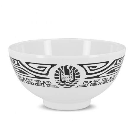 Melanine bowl Polynesian tattoo frieze and flag