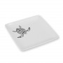 Assiette carré mélanine tatoo polynésien tortue 17 cm