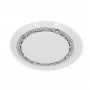 Assiette ronde mélamine tatoo polynésien 4 éléments 20 cm