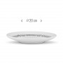Assiette ronde mélamine tatoo polynésien 4 éléments 20 cm