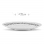 Assiette ronde mélamine tatoo polynésien 4 éléments 25 cm