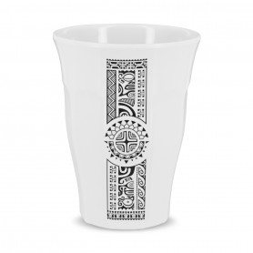 Verre mélanine tatoo polynésien frise