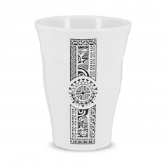 Verre mélanine tatoo polynésien frise