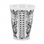 Verre mélamine tatoo polynésien frise tiki