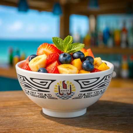 Bol mélanine tattoo polynésien frise et drapeau couleur