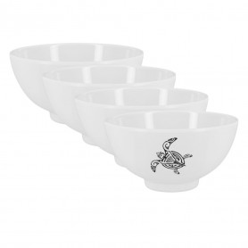 Conjunto de 4 taças de melamina tatoo polinésias Honu