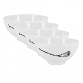 Set of 4 melamine bowls Polynesian tatoo Paddle