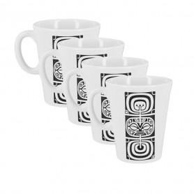 Lot 4 Mugs mélamine tatoo polynésien Mana