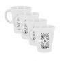 Set di 4 tazze in melamina con tatoo polinesiano IPU