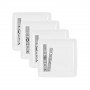 Set of 4 square melamine plates Polynesian tatoo UNU 17 cm