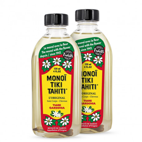 Pack Lot de 2 Monoï Tiki Tahiti Tiaré 120ml
