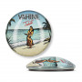 Vahiné Tahiti Round Glass Magnet