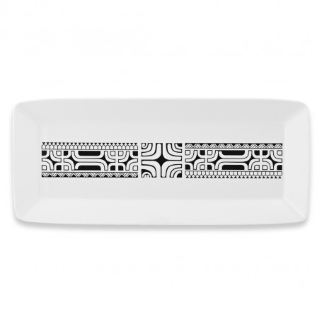 Melamin-Kaffeeteller Polynesisches Tatoo Frise 27.5 x 12 cm