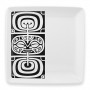 Quadratischer Teller Melamin Tatoo polynesischen Mana 24.5 cm