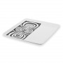 Plato cuadrado de melamina Mana Polynesian tatoo 24,5 cm