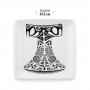 Square plate Polynesian tatoo melamine Hourglass 24.5 cm