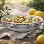 4-piece Polynesian tatoo melamine salad bowl