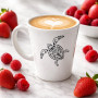 Taza de melamina Tatuaje polinesio Tortuga