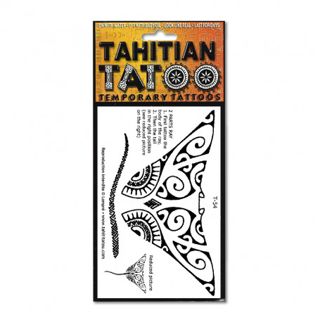 Polynesisches Temporär-Tattoo „Manta“ Tahitian Tatou