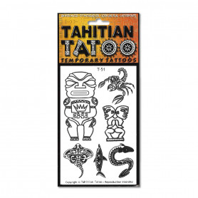 Tatouage polynésien éphémère Manta Tahitian Tatou