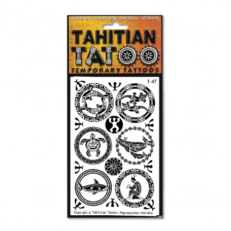 Tatouage polynésien éphémère Manta Tahitian Tatou