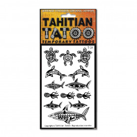Tatouage polynésien éphémère Manta Tahitian Tatou
