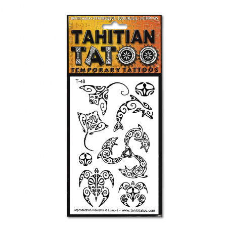 Tatouage polynésien éphémère Manta Tahitian Tatou