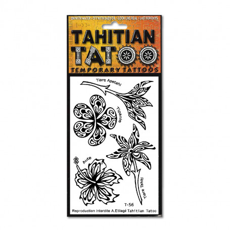 Tatouage polynésien éphémère Manta Tahitian Tatou