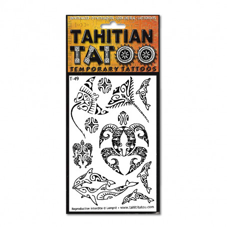 Tatouage polynésien éphémère Manta Tahitian Tatou