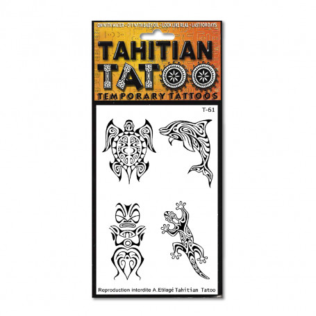 Tatouage polynésien éphémère Manta Tahitian Tatou
