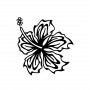 Mini Polynesisches Temporäres Hibiskus Tattoo