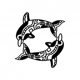 Tatouage polynésien éphémère Manta Tahitian Tatou