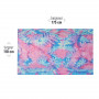 Pareo del Mercado de Papeete Rosa y Azul Naturaleza Polinesia
