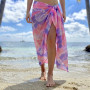 Pareo do Mercado de Papeete Rosa e Roxo Paraíso do Taiti