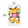 Large White Hand-Painted Floral Pareo