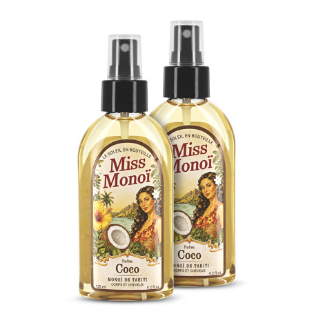 Monoï de Tahiti Miss Monoï Coco 125 ml Lot de 2