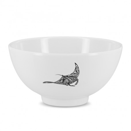 Melamin-Schale mit polynesischem Tattoo-Motiv: Mantarochen