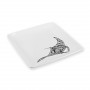 Assiette carré mélamine tatoo polynésien Raie Manta 17 cm