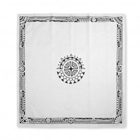 Toalha de mesa quadrada polinésia, 4 peças