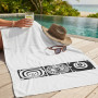 IPU Embroidered Tattoo Bath Towel