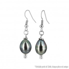 Boucles d'oreille Anapa perle de Tahiti véritable
