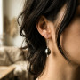 Boucles d'oreille Anapa perle de Tahiti véritable