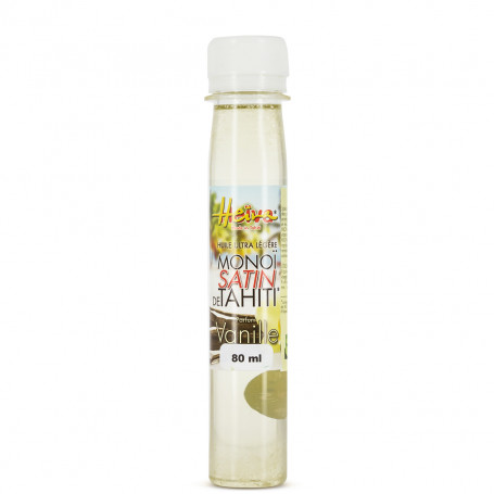 Monoi satinado Heiva Vainilla 80ml frasco vegano