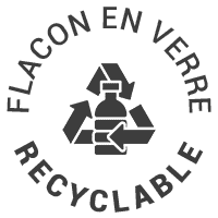 Flacon en verre recyclable
