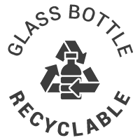 Recyclable glass bottle