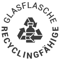 Recyclingfähige Glasflasche