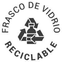 Frasco de vidrio reciclable