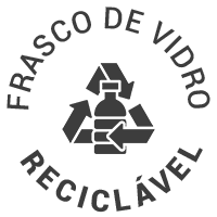 Frasco de vidro reciclável